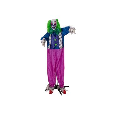 Halloween scary clown MOREDO with sound and movement function, LEDs, 20"x28"x5ft/50x70x160cm Halloween scary clown MOREDO with sound and movement function, LEDs, 20"x28"x5ft/50x70x160cm