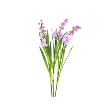 Decorative flower Larkspur AKSINJA, 3 pieces, LEDs, pink, 33"/85cm
