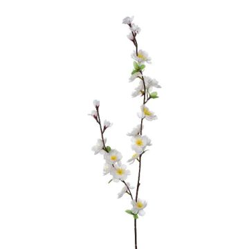 Decorative branch Japanese flowering cherry SLORIX with flowers, white, 33"/85cm