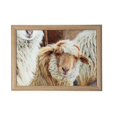 Lap tray BJARKA, sheep design, white-brown, 17"x13"x2.8"/43x33x7cm Lap tray BJARKA, sheep design, white-brown, 17"x13"x2.8"/43x33x7cm