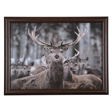 BJARKA lap tray, deer design, brown-grey-white, 43x33x7cm BJARKA lap tray, deer design, brown-grey-white, 43x33x7cm