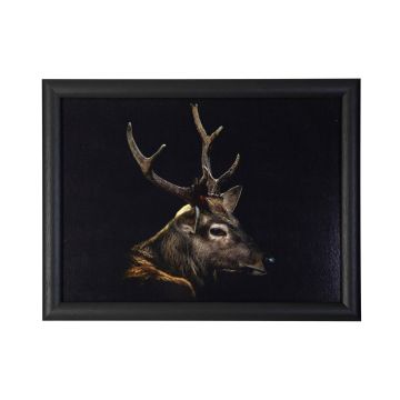 BJARKA lap tray, stag design, brown and black, 43x33x7cm BJARKA lap tray, stag design, brown and black, 43x33x7cm