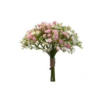 LITAGO decorative gypsophila bunch, white-pink, 23cm