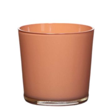 Glass planter ALENA, peach, 4.3"/11cm, Ø4.5"/11.5cm Glass planter ALENA, peach, 4.3"/11cm, Ø4.5"/11.5cm