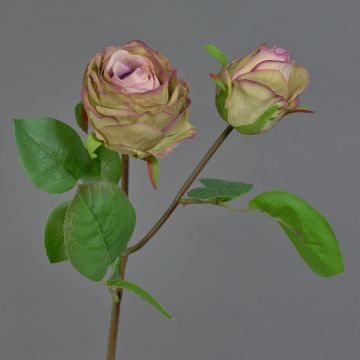 Artificial rose RENATUS, violet-pink, 18"/45cm