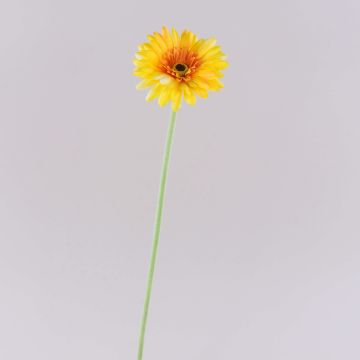 Artificial flower Gerbera TEUDELINDE, orange, 22"/55cm, Ø3.1"/8cm