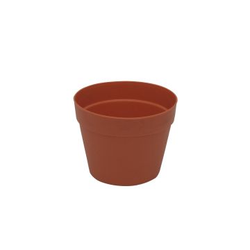 Plastic pot TASO, terracotta, 5.3"/13.5cm, Ø6.7"/17cm Plastic pot TASO, terracotta, 5.3"/13.5cm, Ø6.7"/17cm