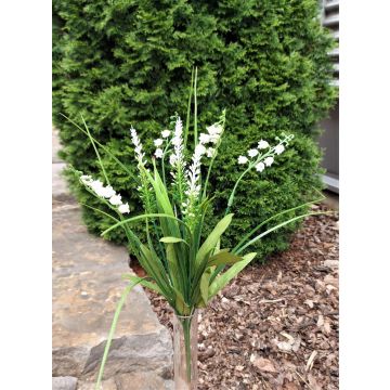 Artificial bouquet SIVIKELO, lily of the valley, lavender, spike, white, 16"/40cm