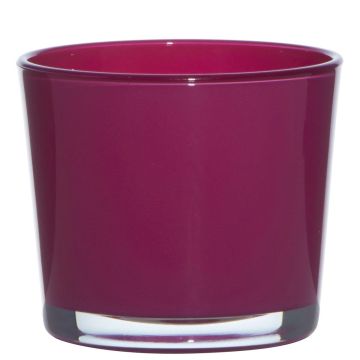Glass planter ALENA, magenta, 12,5cm, Ø14,5cm