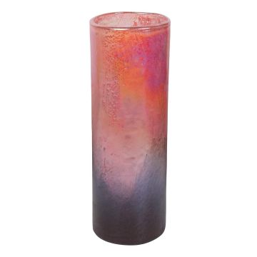 Glass vase PEPA, multi pink-clear, 35cm, Ø12cm