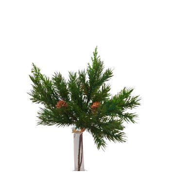 Artificial cryptomeria bunch KIGANJA with cones, green, 14"/35cm Artificial cryptomeria bunch KIGANJA with cones, green, 14"/35cm
