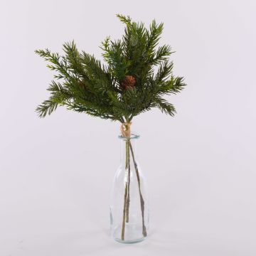 Artificial cryptomeria bunch KIGANJA with cones, green, 14"/35cm Artificial cryptomeria bunch KIGANJA with cones, green, 14"/35cm