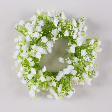 Decorative gypsophila wreath LITAGO, white, Ø8"/20cm