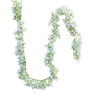 False gypsophilia garland LITAGO, white, 6ft/180cm