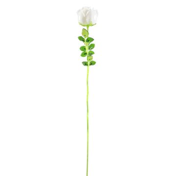 EVARISTO glass-effect plastic rose, 12 pieces, white, 80 cm EVARISTO glass-effect plastic rose, 12 pieces, white, 80 cm