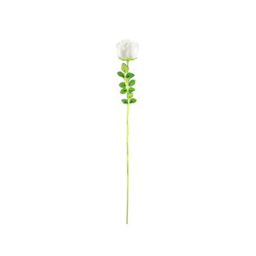 Glass-effect plastic rose EVARISTO, 12 pieces, white, 31"/80cm Glass-effect plastic rose EVARISTO, 12 pieces, white, 31"/80cm