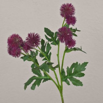 Fake flowering branch Globe thistle TRAUDLINDE, violet, 22"/55cm