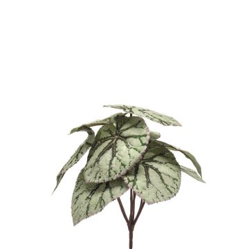Artificial plant: leaf begonia BLAROM on a stake, crossdoor, green-grey, 10"/25cm Artificial plant: leaf begonia BLAROM on a stake, crossdoor, green-grey, 10"/25cm
