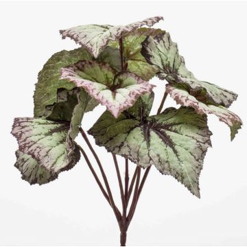 Artificial plant: leaf begonia BLAROM on a stake, crossdoor, grey-purple, 10"/25cm Artificial plant: leaf begonia BLAROM on a stake, crossdoor, grey-purple, 10"/25cm