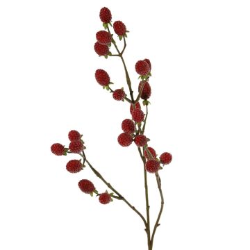 Artificial blackberry branch URUMA with fruit, red, 90cm Artificial blackberry branch URUMA with fruit, red, 90cm
