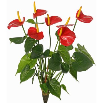 Faux anthurium NAKITA on a stem, red, 20"/50cm Faux anthurium NAKITA on a stem, red, 20"/50cm