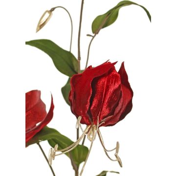 Velvety Gloriosa branch DINFAS, dark red and gold, 80 cm Velvety Gloriosa branch DINFAS, dark red and gold, 80 cm