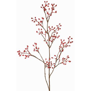 Artificial wild rose branch HIKERNO with rose hips, red, 3ft/100cm Artificial wild rose branch HIKERNO with rose hips, red, 3ft/100cm
