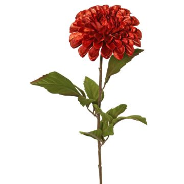 Satin dahlia TINFAS, dark orange, 24"/60cm, Ø5.1"/13cm