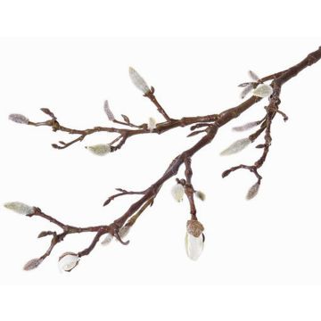 Decorative magnolia branch ASANI, white, 28"/70cm Decorative magnolia branch ASANI, white, 28"/70cm