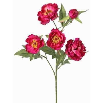 Faux peony branch LARDUAN, Eco Collection, fuchsia, 24"/60cm, Ø2.8"/7cm Faux peony branch LARDUAN, Eco Collection, fuchsia, 24"/60cm, Ø2.8"/7cm