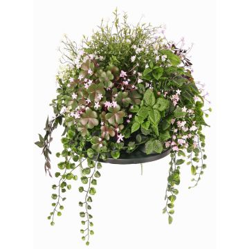 Faux flower arrangement: Impatiens DANFIR, mint, fern, clover, white-green, 20"/50cm, Ø13"/32cm Faux flower arrangement: Impatiens DANFIR, mint, fern, clover, white-green, 20"/50cm, Ø13"/32cm