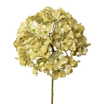 Artificial flower Hydrangea IGMYR, metallic green, 26"/65cm