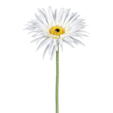 Artificial flower Gerbera FELISY, white, 26"/65cm