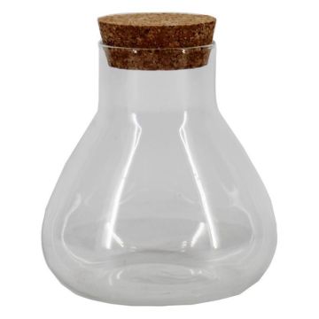 PEPPA storage jar with cork lid, clear, 11.5 cm, Ø10.3 cm PEPPA storage jar with cork lid, clear, 11.5 cm, Ø10.3 cm