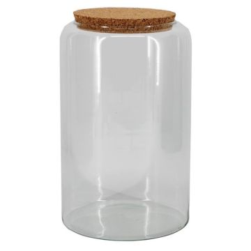 KEDAR storage jar with cork lid, clear, 30 cm, Ø19 cm KEDAR storage jar with cork lid, clear, 30 cm, Ø19 cm