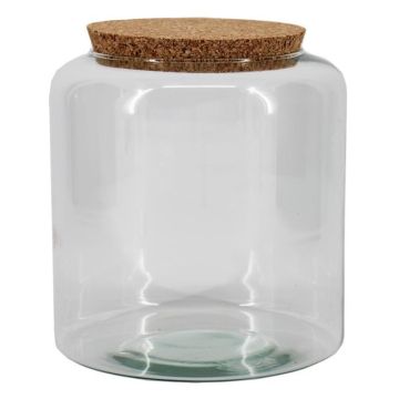 KEDAR storage jar with cork lid, clear, 20cm, Ø19cm KEDAR storage jar with cork lid, clear, 20cm, Ø19cm