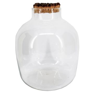 RYZEL storage jar with cork lid, clear, 28 cm, Ø23 cm RYZEL storage jar with cork lid, clear, 28 cm, Ø23 cm