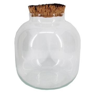 RYZEL storage jar with cork lid, clear, 21cm, Ø19cm RYZEL storage jar with cork lid, clear, 21cm, Ø19cm