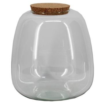FENNY storage jar with cork stopper, clear, 20cm, Ø19cm FENNY storage jar with cork stopper, clear, 20cm, Ø19cm