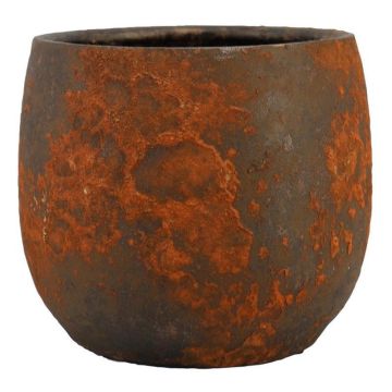 Ceramic pot OLEG, rusty brown, 8"/21cm, Ø9"/24cm