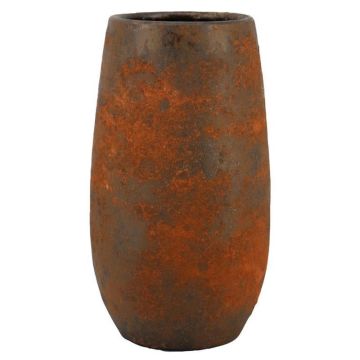 Ceramic vase OLEG, rusty brown, 16"/40cm, Ø9"/22cm