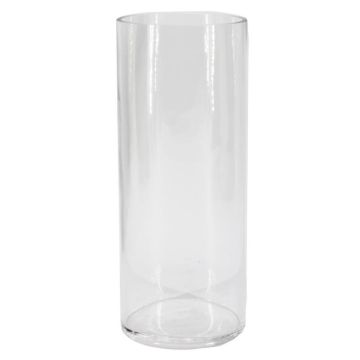 Cylindrical glass vase SANSA OCEAN, recycled, clear, 10"/25cm, Ø4"/10cm Cylindrical glass vase SANSA OCEAN, recycled, clear, 10"/25cm, Ø4"/10cm
