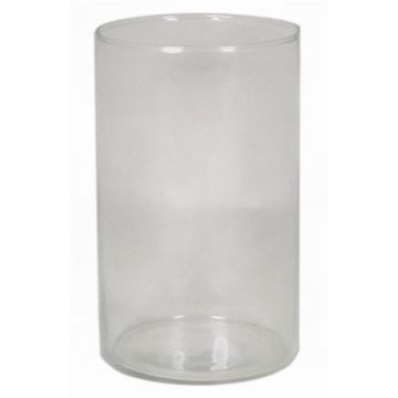 Cylindrical glass vase SANYA OCEAN, recycled, clear, 8"/20cm, Ø4.7"/12cm