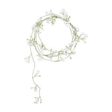 Artificial flower garland Baby's breath SIVON, white, 6ft/180cm
