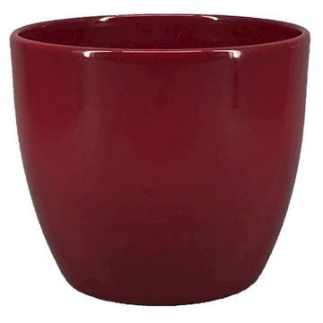 Large planter TEHERAN BASAR, ceramic, wine red, 9"/22,5cm, Ø10"/25cm