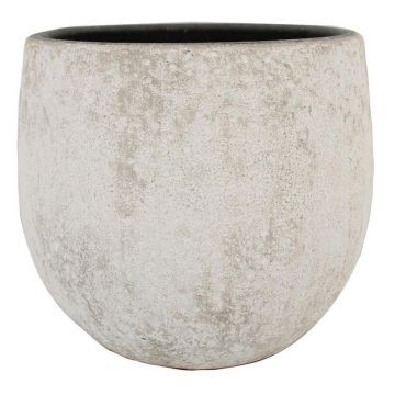 Ceramic flower pot VEMIL, speckled, white, 14"/36cm, Ø15"/39cm Ceramic flower pot VEMIL, speckled, white, 14"/36cm, Ø15"/39cm