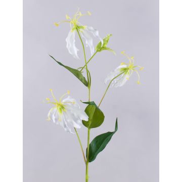 Artificial gloriosa MAFIRNA, white and green, 80 cm Artificial gloriosa MAFIRNA, white and green, 80 cm