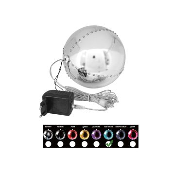 LED Christmas bauble LUVELIA, shiny ice blue, Ø5.9"/15cm LED Christmas bauble LUVELIA, shiny ice blue, Ø5.9"/15cm
