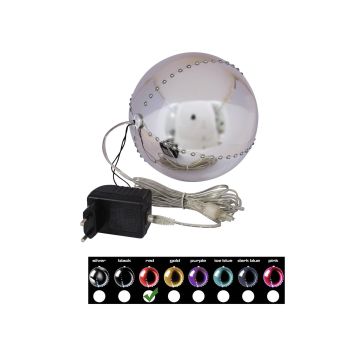 LED Christmas bauble LUVELIA, shiny red, Ø5.9"/15cm LED Christmas bauble LUVELIA, shiny red, Ø5.9"/15cm