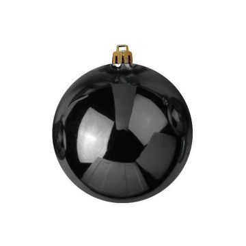 Christmas bauble TEODORA, shiny black, Ø 12"/30 cm